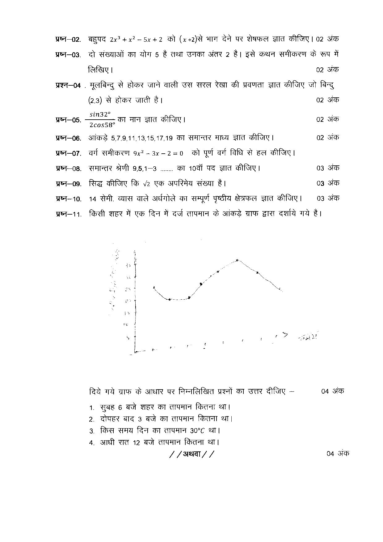 CGBSE Class 10 Sample Paper for Maths (old) - Page 7