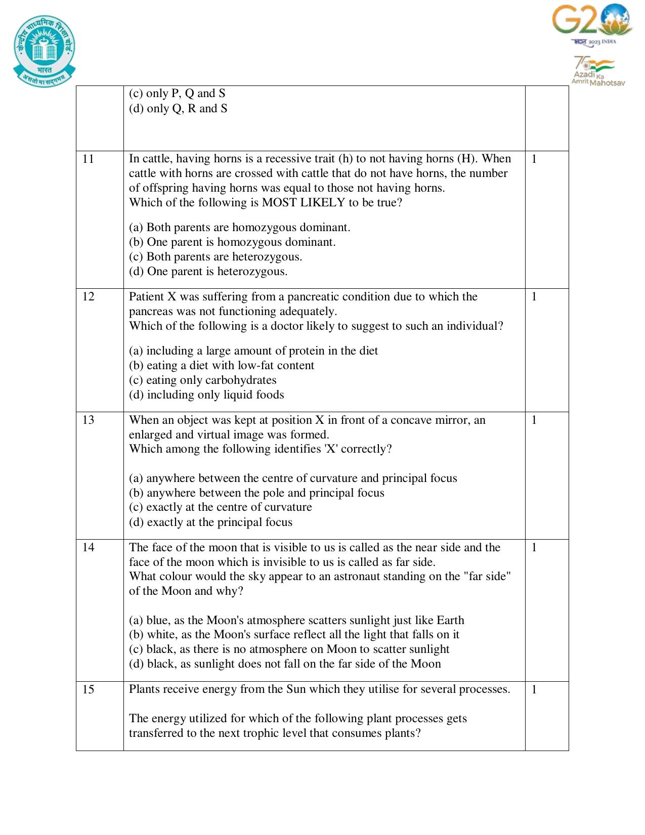 CBSE Class 10 Science Set 1 Practice Questions 2023-24 - Page 5