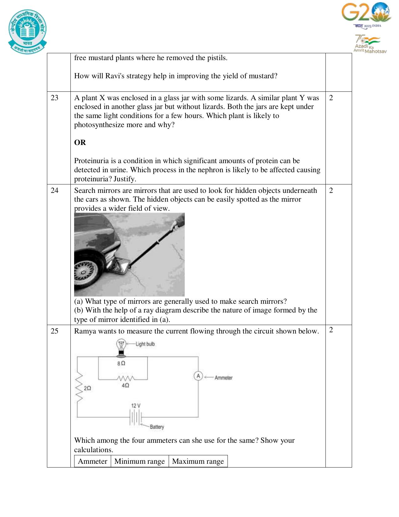CBSE Class 10 Science Set 1 Practice Questions 2023-24 - Page 7