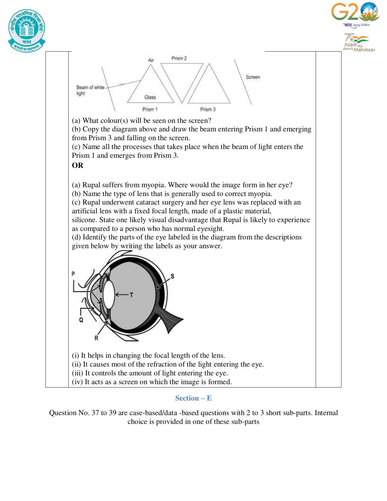 CBSE Class 10 Science Set 1 Practice Questions 2023-24 - Page 12