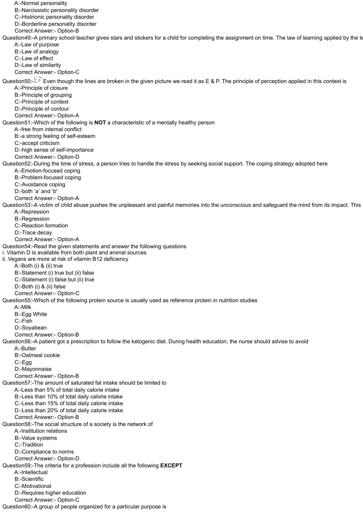 Kerala PG Nursing 2021 Question Paper with Answer Key - Page 5