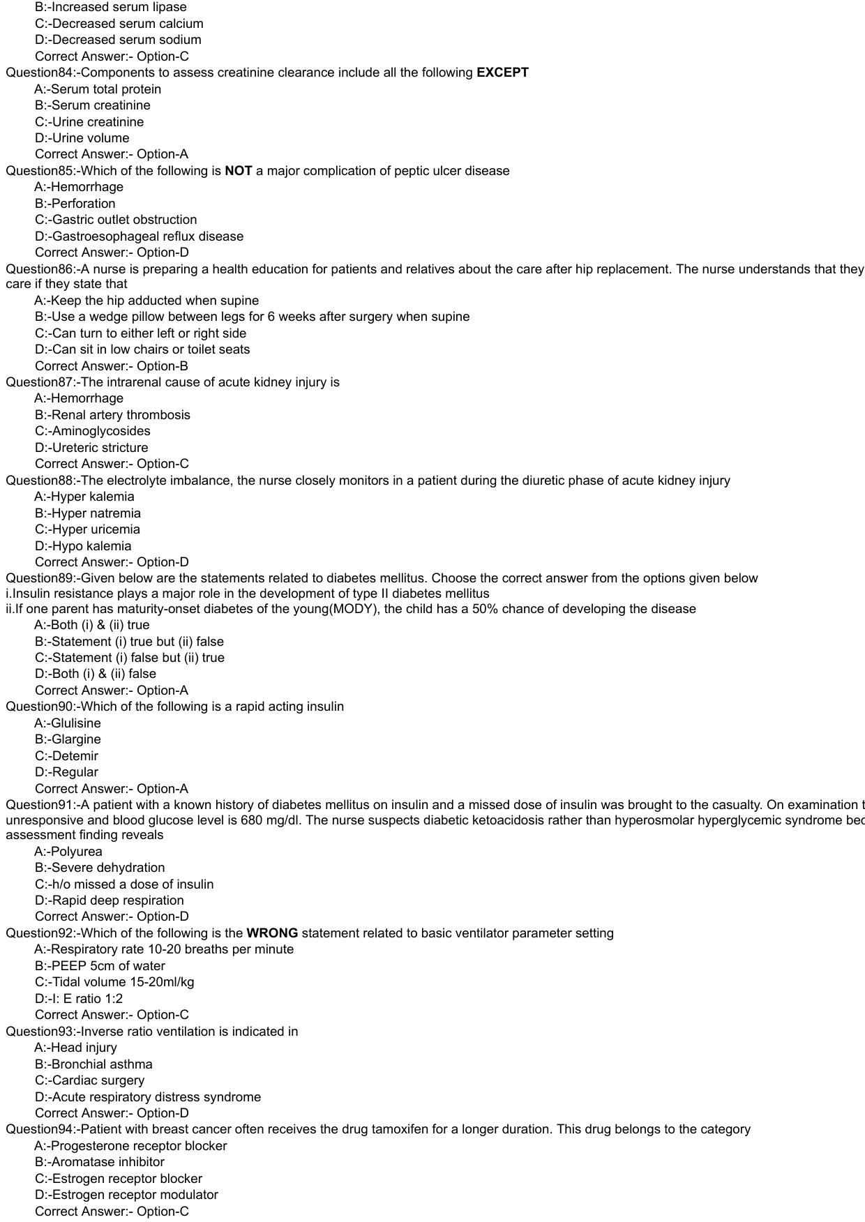 Kerala PG Nursing 2021 Question Paper with Answer Key - Page 8