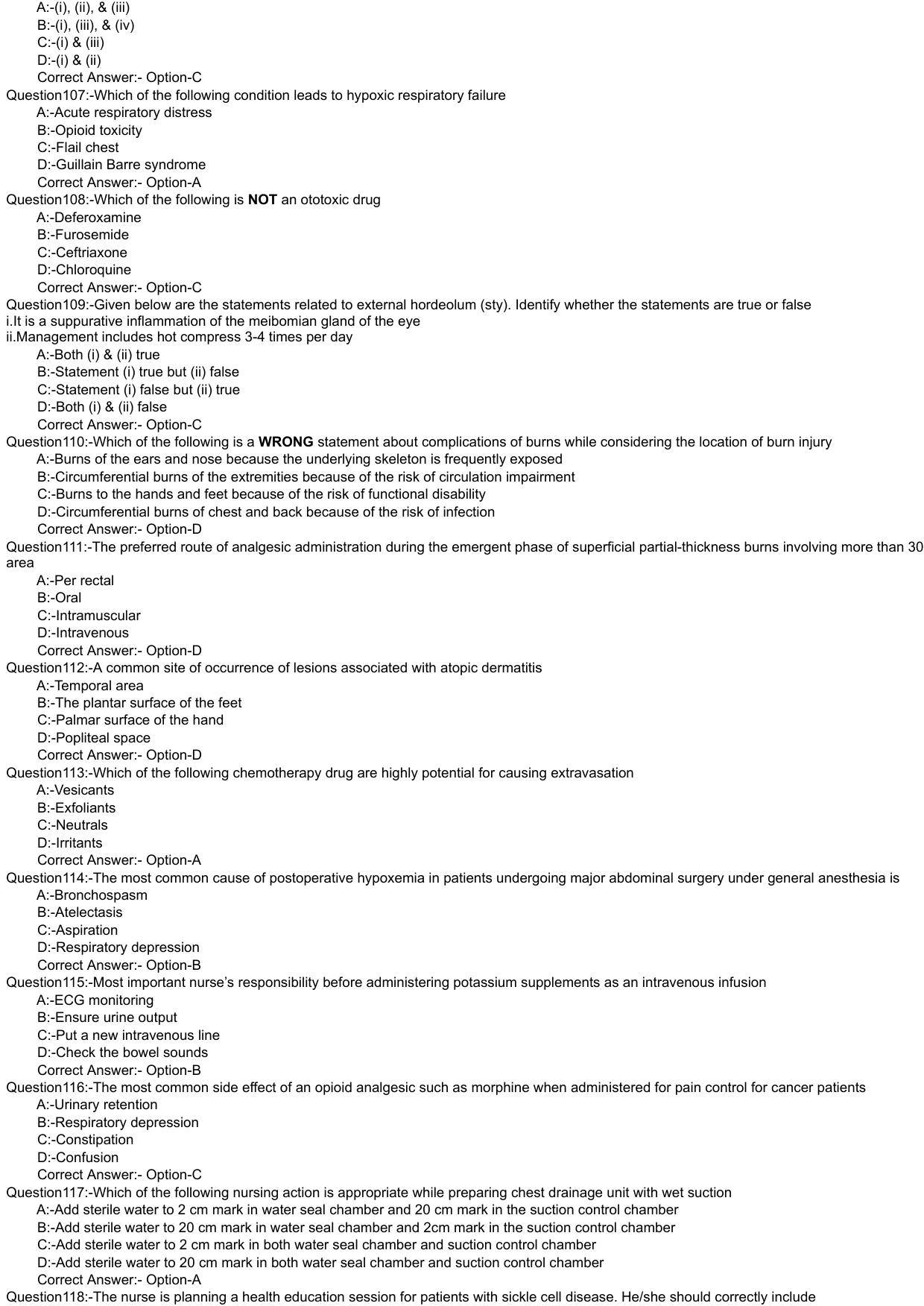 Kerala PG Nursing 2021 Question Paper with Answer Key - Page 10