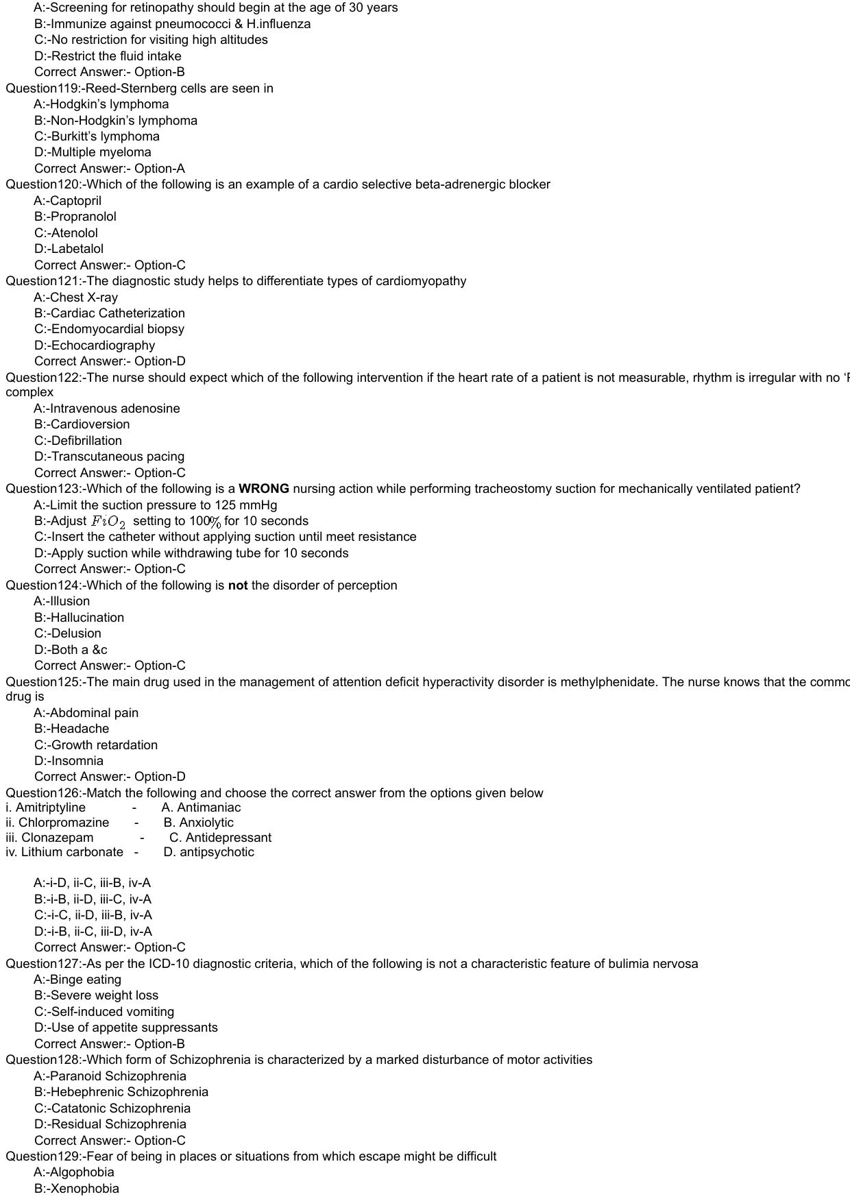 Kerala PG Nursing 2021 Question Paper with Answer Key - Page 11