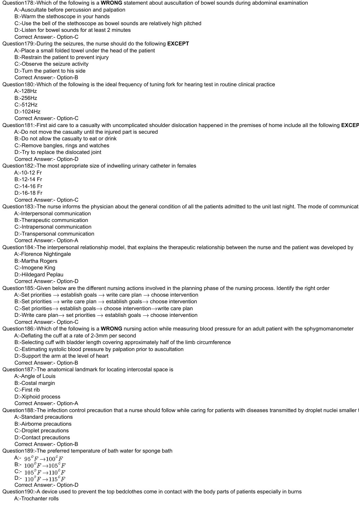 Kerala PG Nursing 2021 Question Paper with Answer Key - Page 16