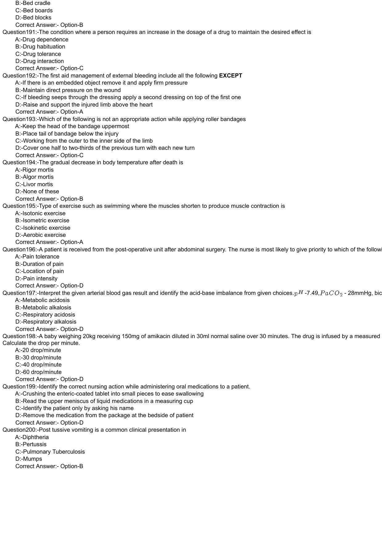 Kerala PG Nursing 2021 Question Paper with Answer Key - Page 17