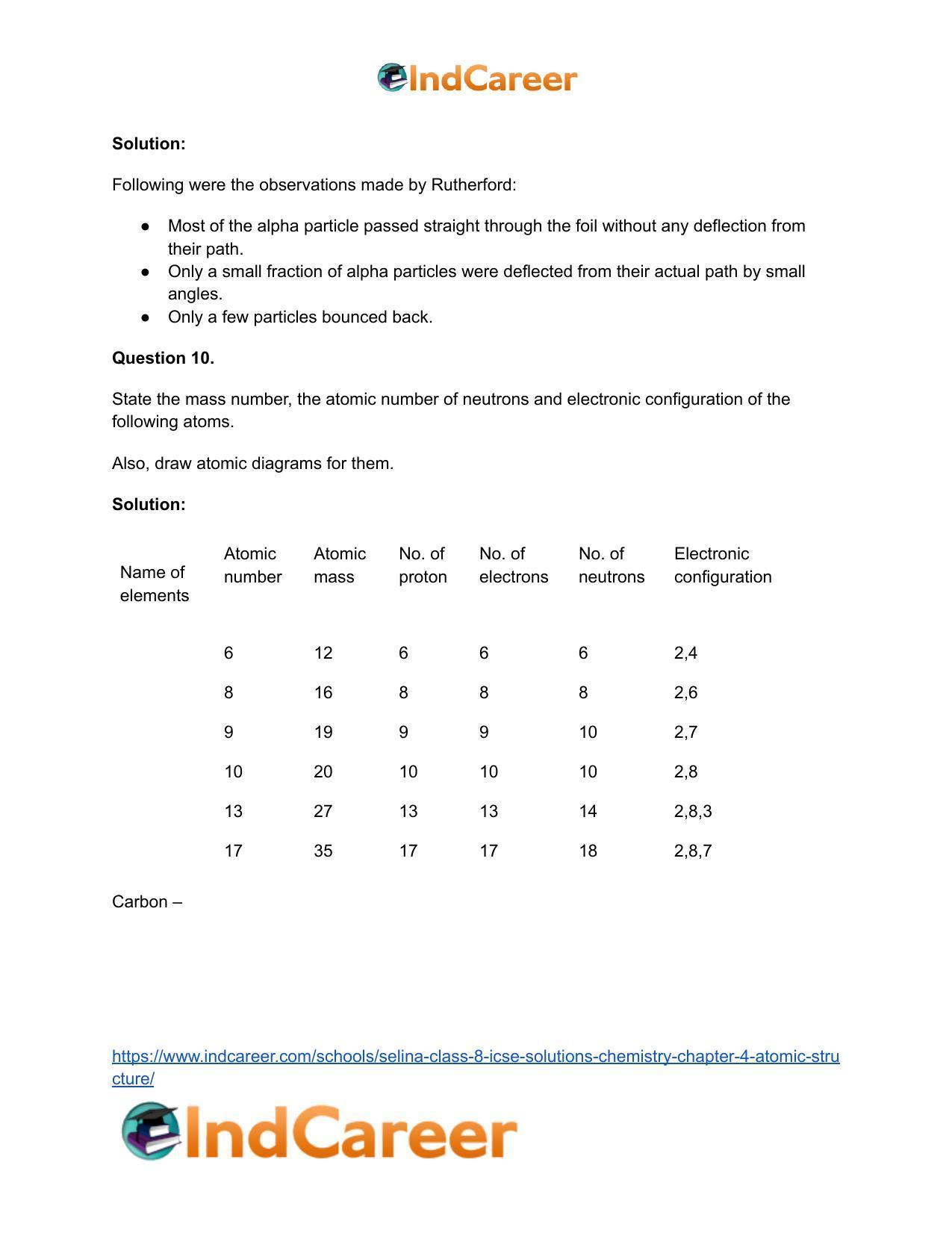 Selina Class 8 ICSE Solutions Chemistry : Chapter 4- Atomic Structure - Page 8