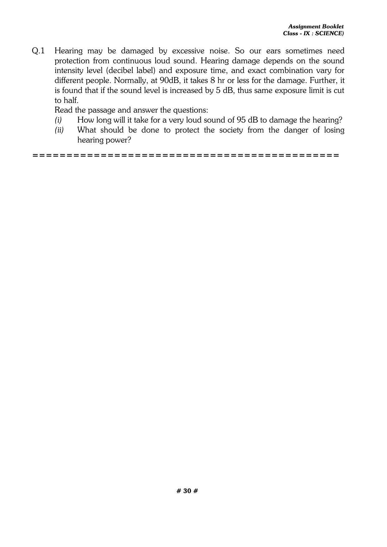 CBSE Worksheets for Class 9 Physics All Chapters Assignments - Page 30