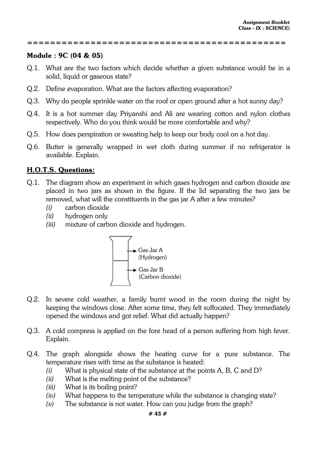 CBSE Worksheets for Class 9 Physics All Chapters Assignments - Page 43