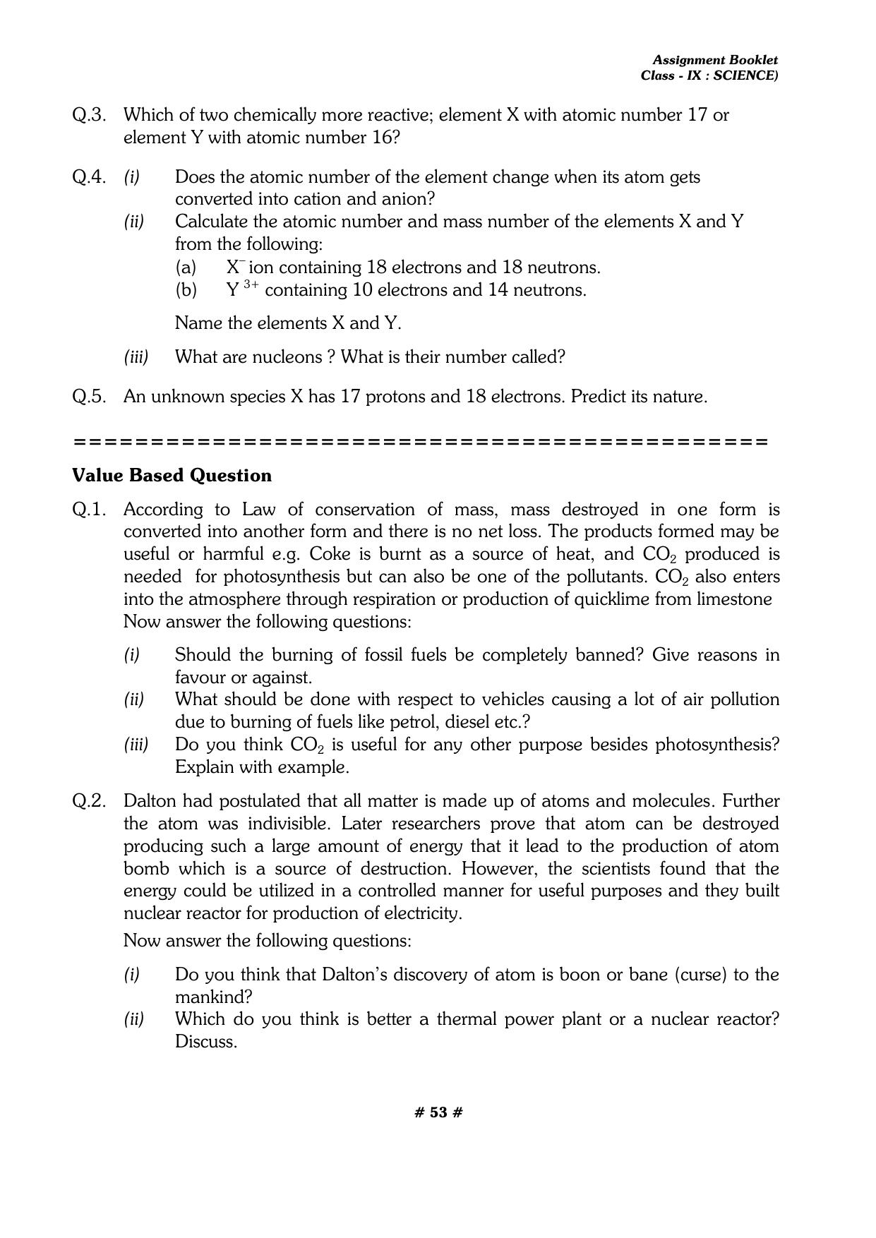 CBSE Worksheets for Class 9 Physics All Chapters Assignments - Page 53