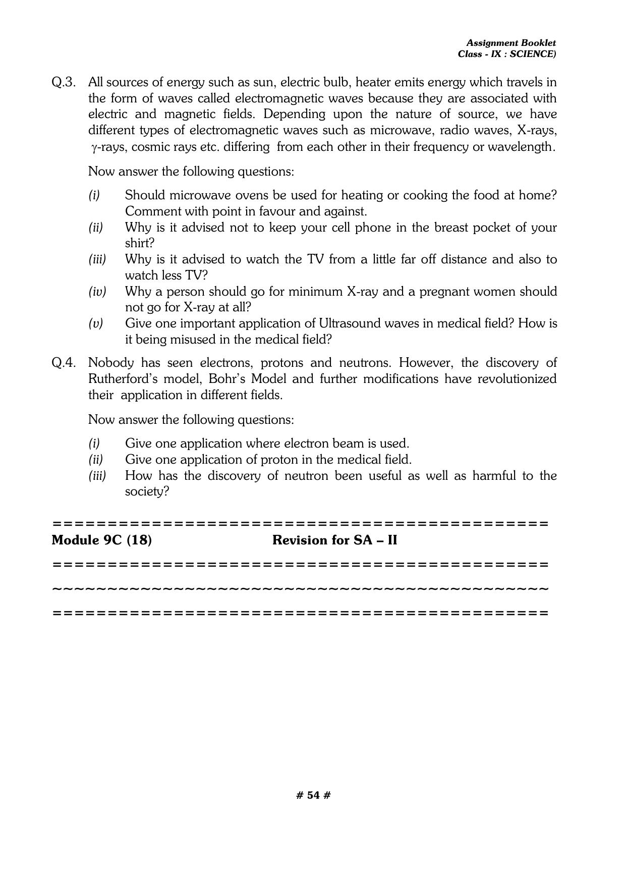 CBSE Worksheets for Class 9 Physics All Chapters Assignments - Page 54