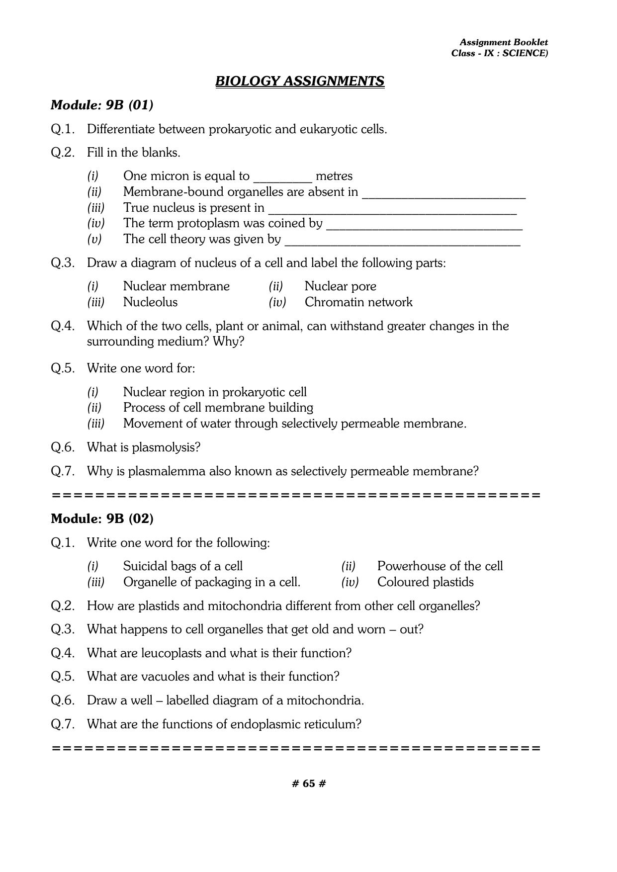 CBSE Worksheets for Class 9 Physics All Chapters Assignments - Page 65