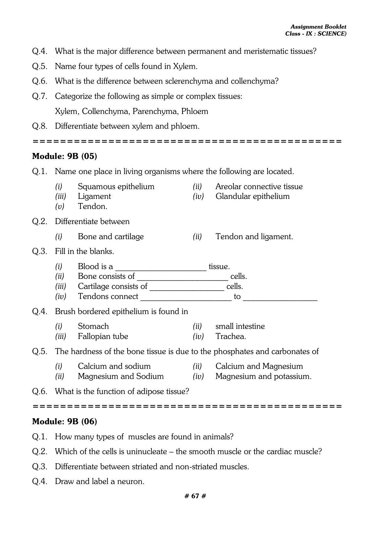 CBSE Worksheets for Class 9 Physics All Chapters Assignments - Page 67