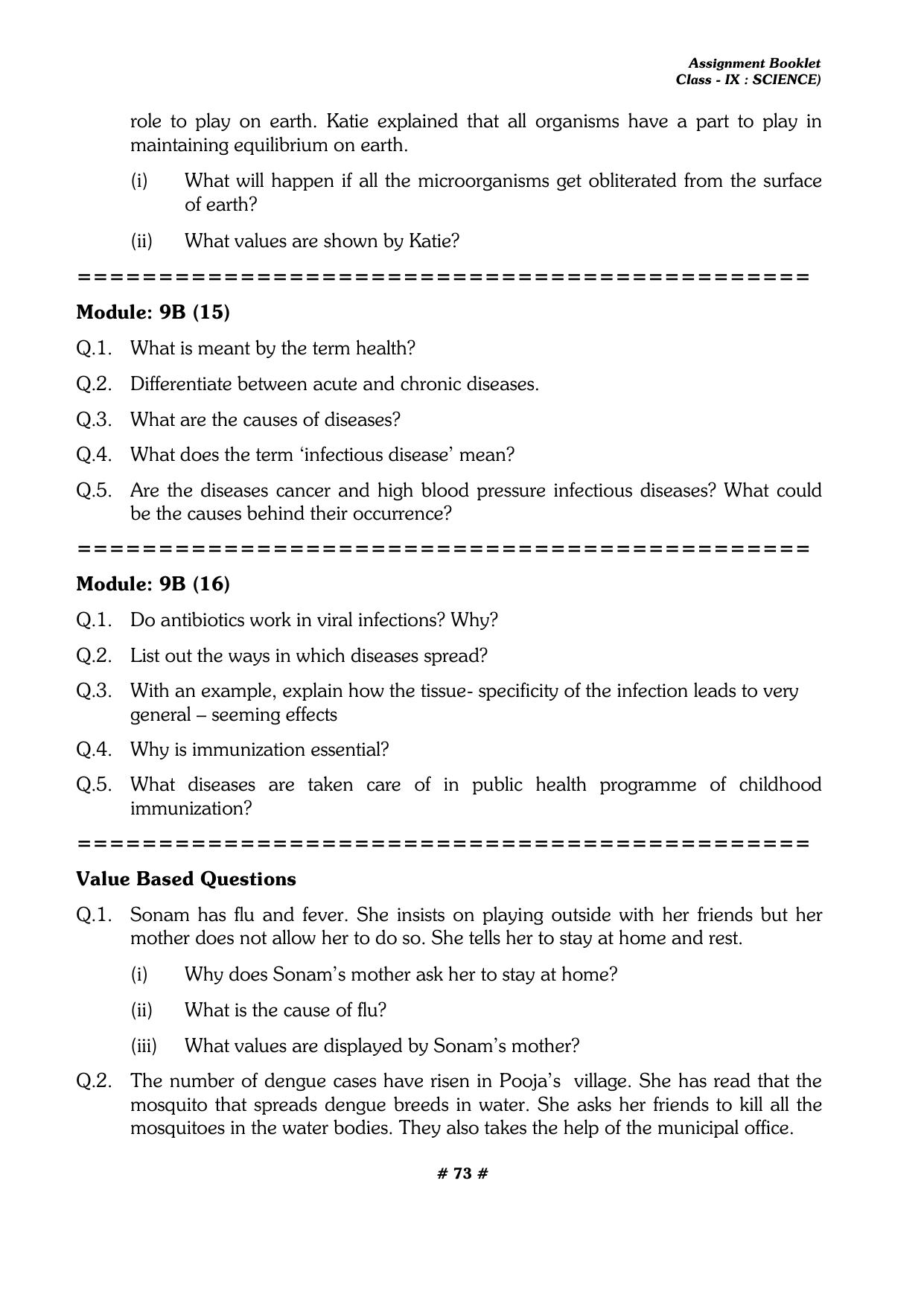 CBSE Worksheets for Class 9 Physics All Chapters Assignments - Page 73