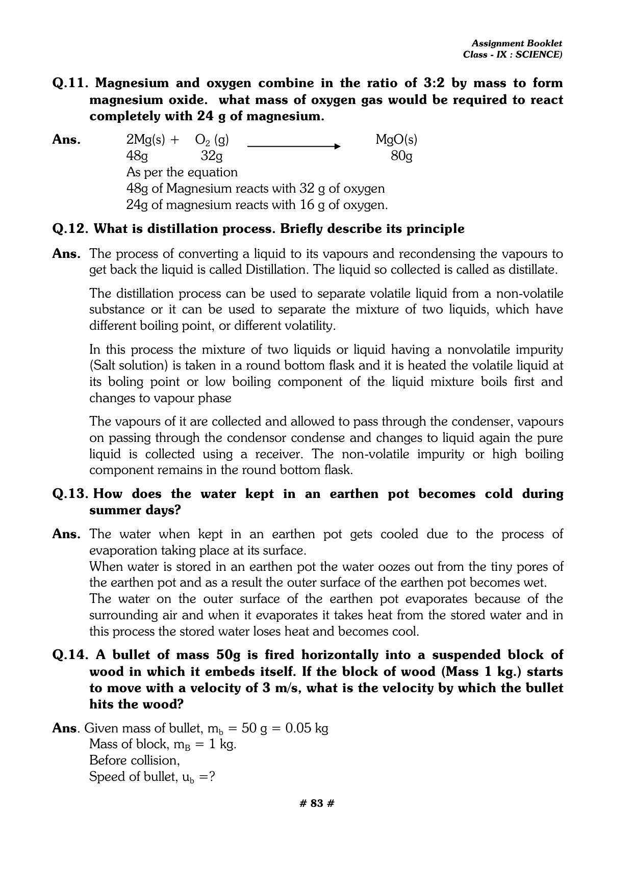 CBSE Worksheets for Class 9 Physics All Chapters Assignments - Page 83