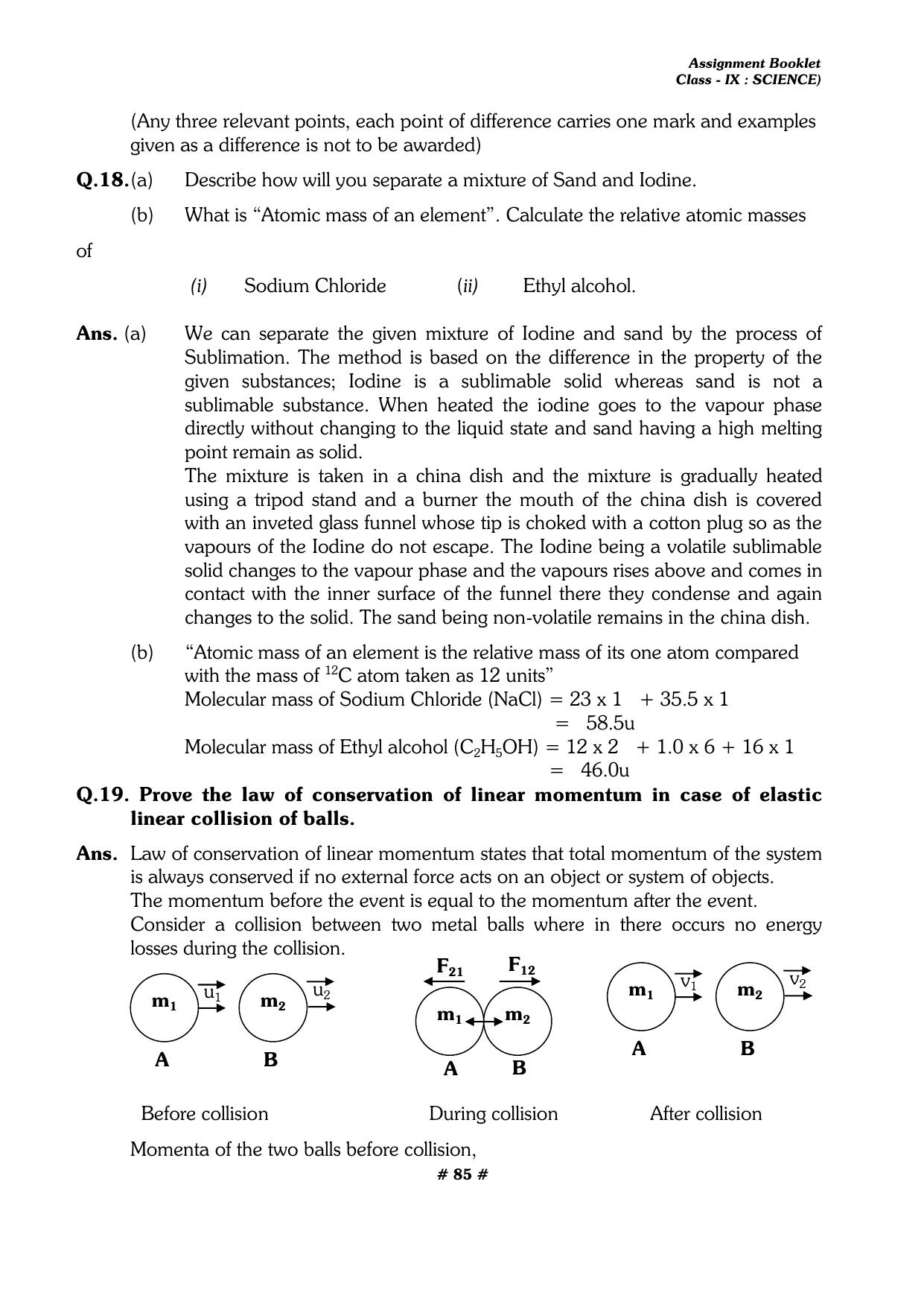 CBSE Worksheets for Class 9 Physics All Chapters Assignments - Page 85