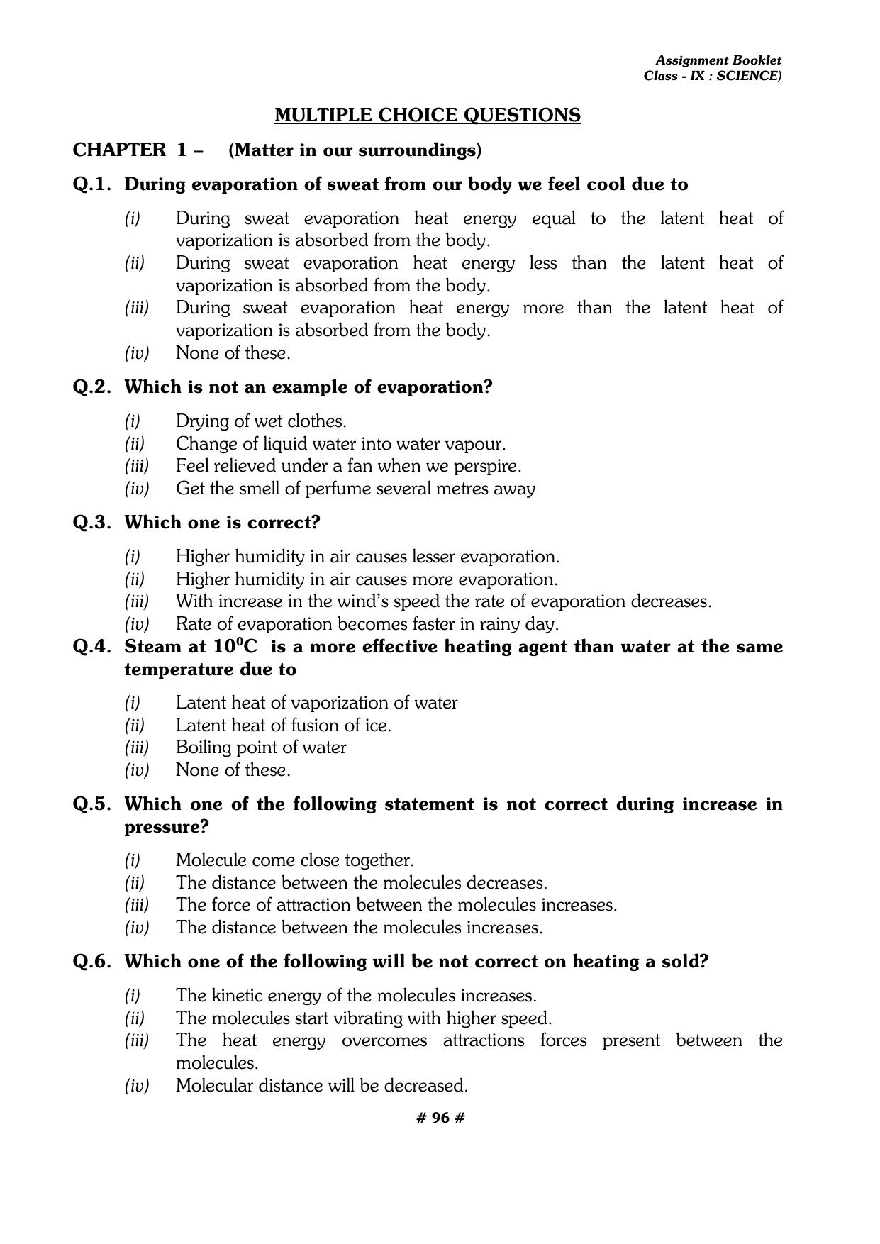 CBSE Worksheets for Class 9 Physics All Chapters Assignments - Page 96