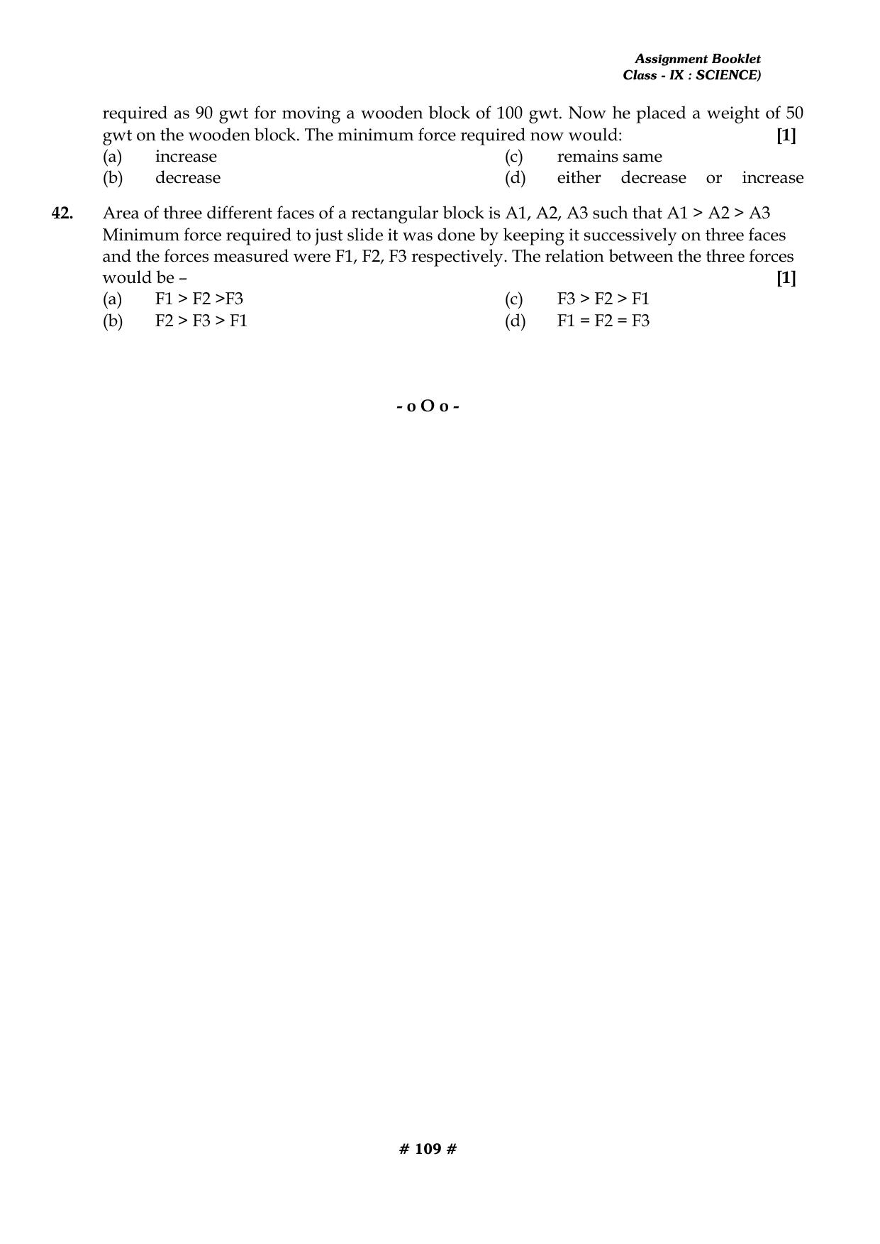 CBSE Worksheets for Class 9 Physics All Chapters Assignments - Page 109