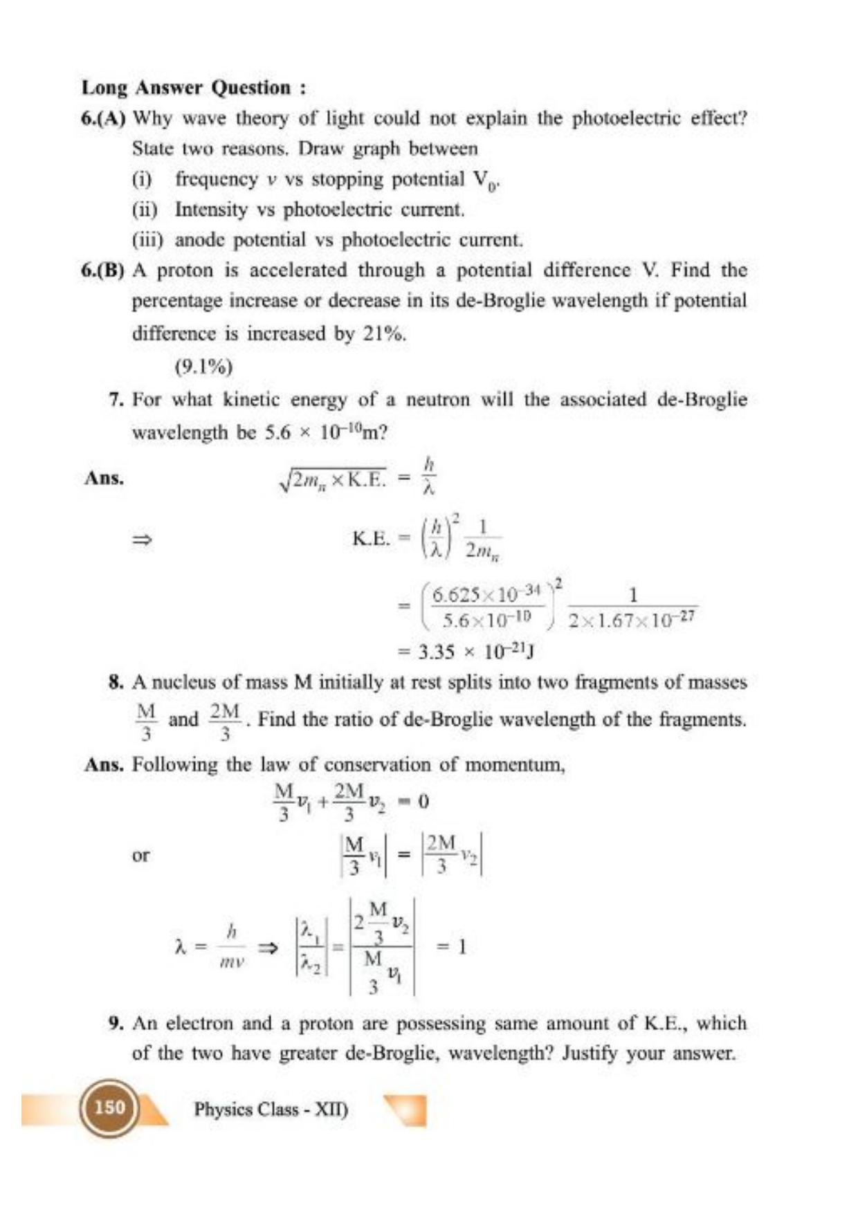 Class 12 Notes, Question & Practice Paper - Physics (Topic 7,8 : Dual Nature of Radiation and Matter and Atoms and Nuclei) - Page 17
