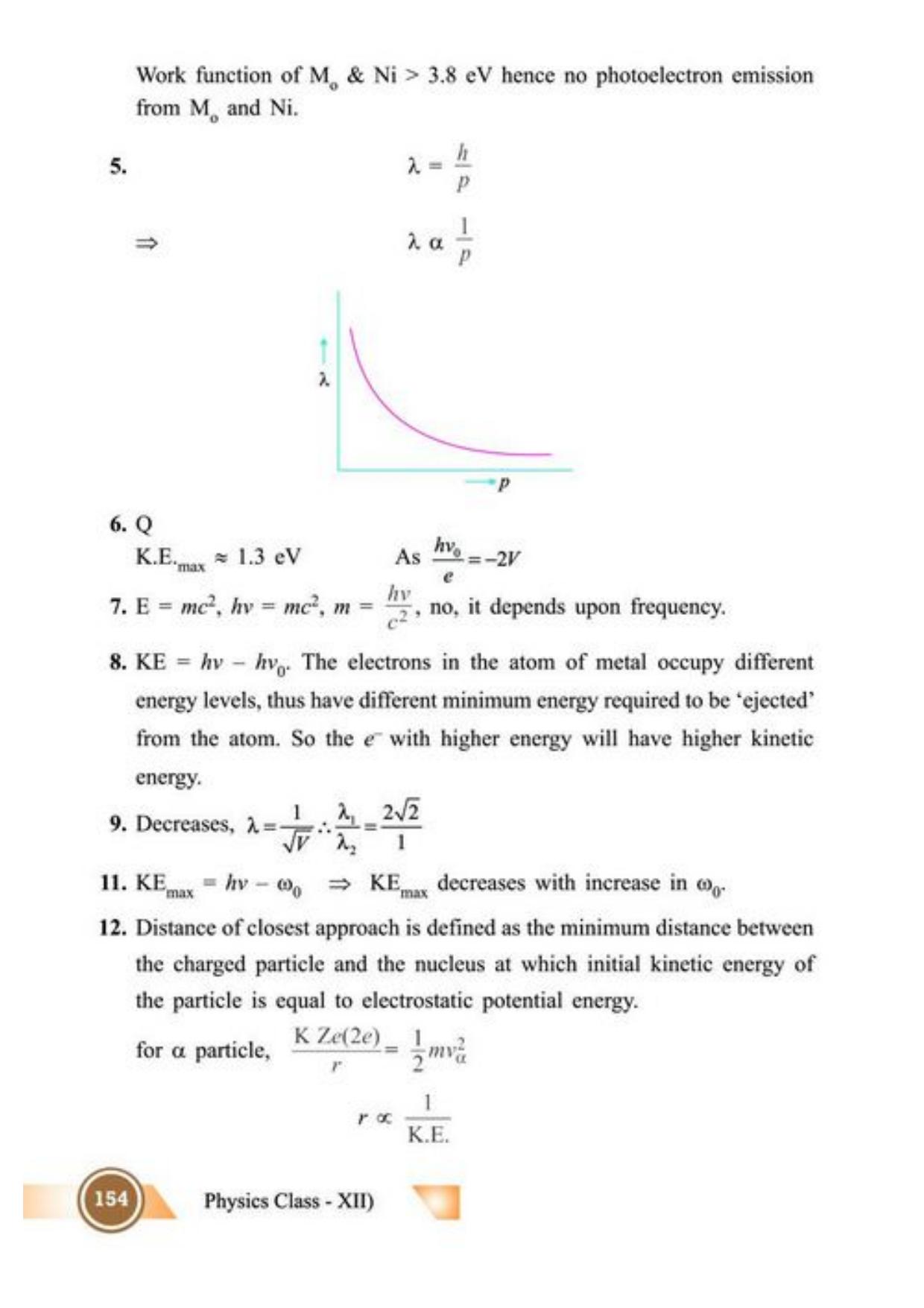 Class 12 Notes, Question & Practice Paper - Physics (Topic 7,8 : Dual Nature of Radiation and Matter and Atoms and Nuclei) - Page 21
