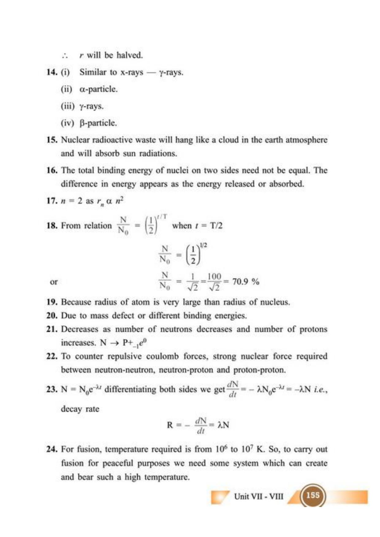 Class 12 Notes, Question & Practice Paper - Physics (Topic 7,8 : Dual Nature of Radiation and Matter and Atoms and Nuclei) - Page 22