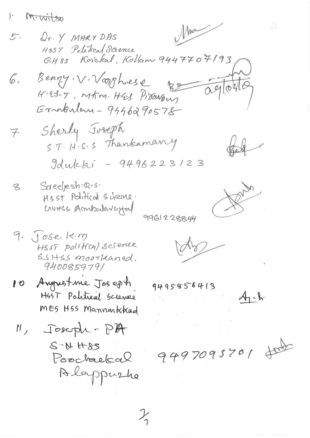 Kerala Plus One 2019 POLITICAL SCIENCE Answer Key - Page 7