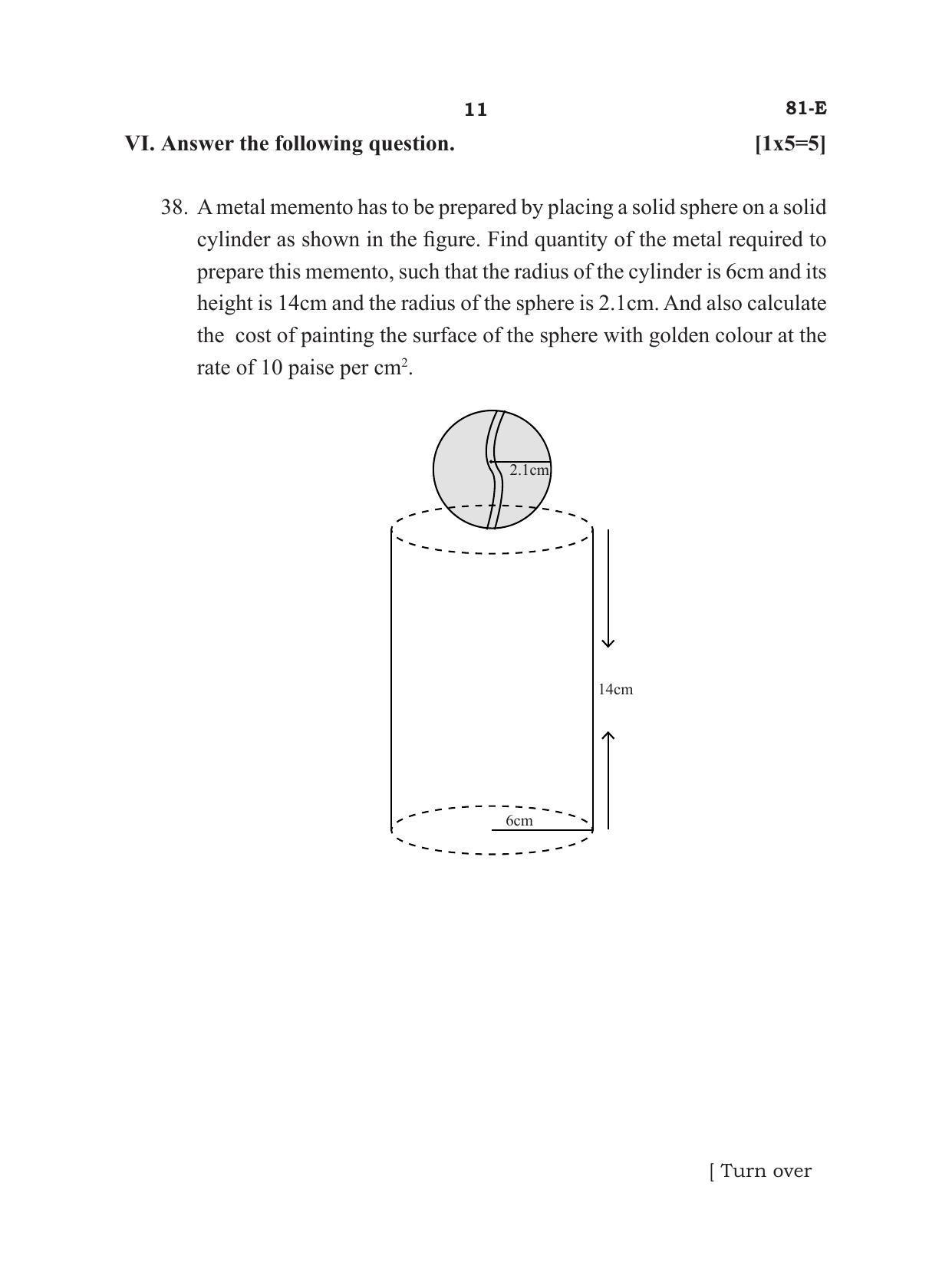 Karnataka SSLC Mathematics - English Medium Model Question Paper 2023 - Page 11