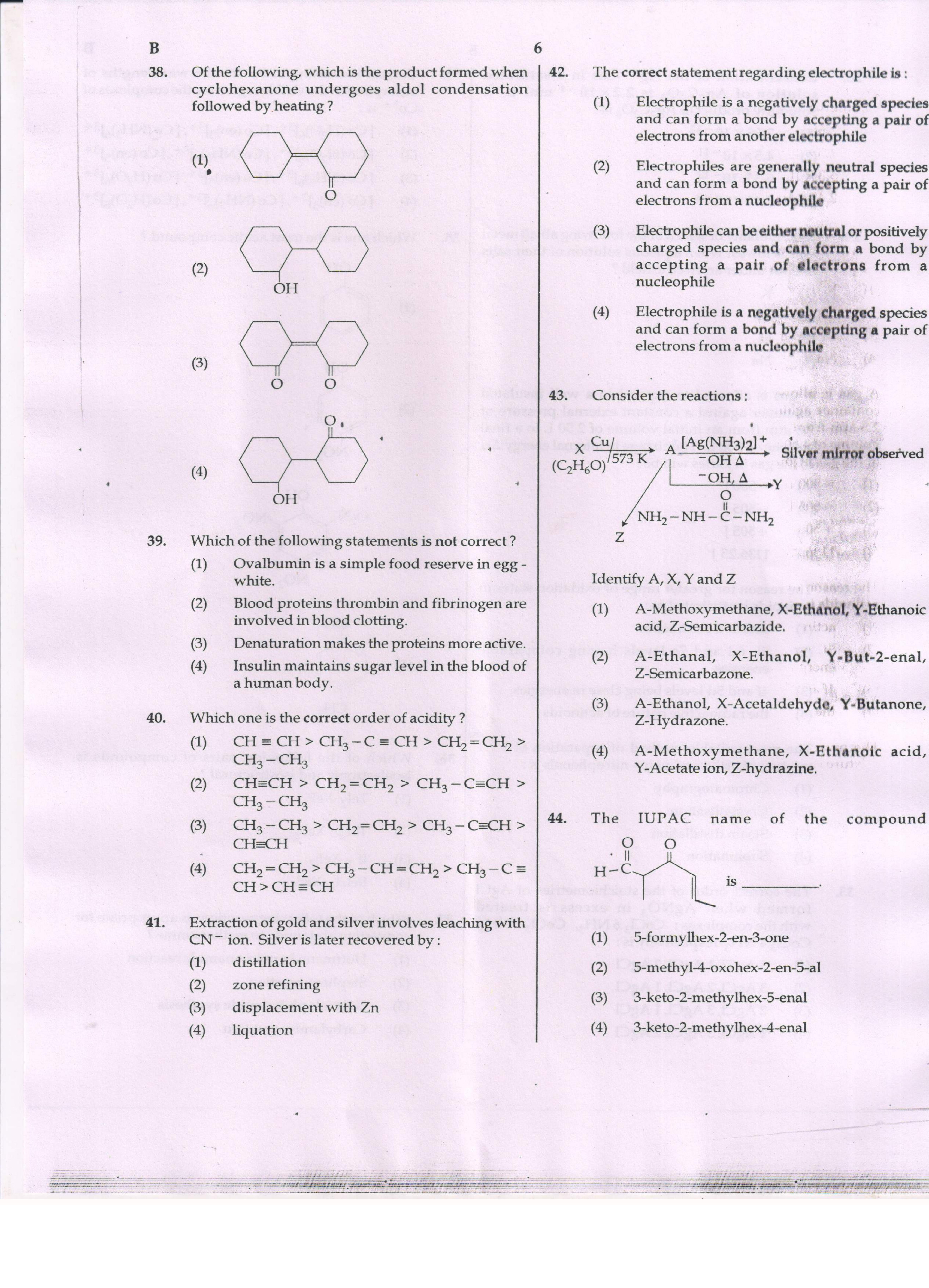 NEET Code B 2017 Question Paper - Page 6