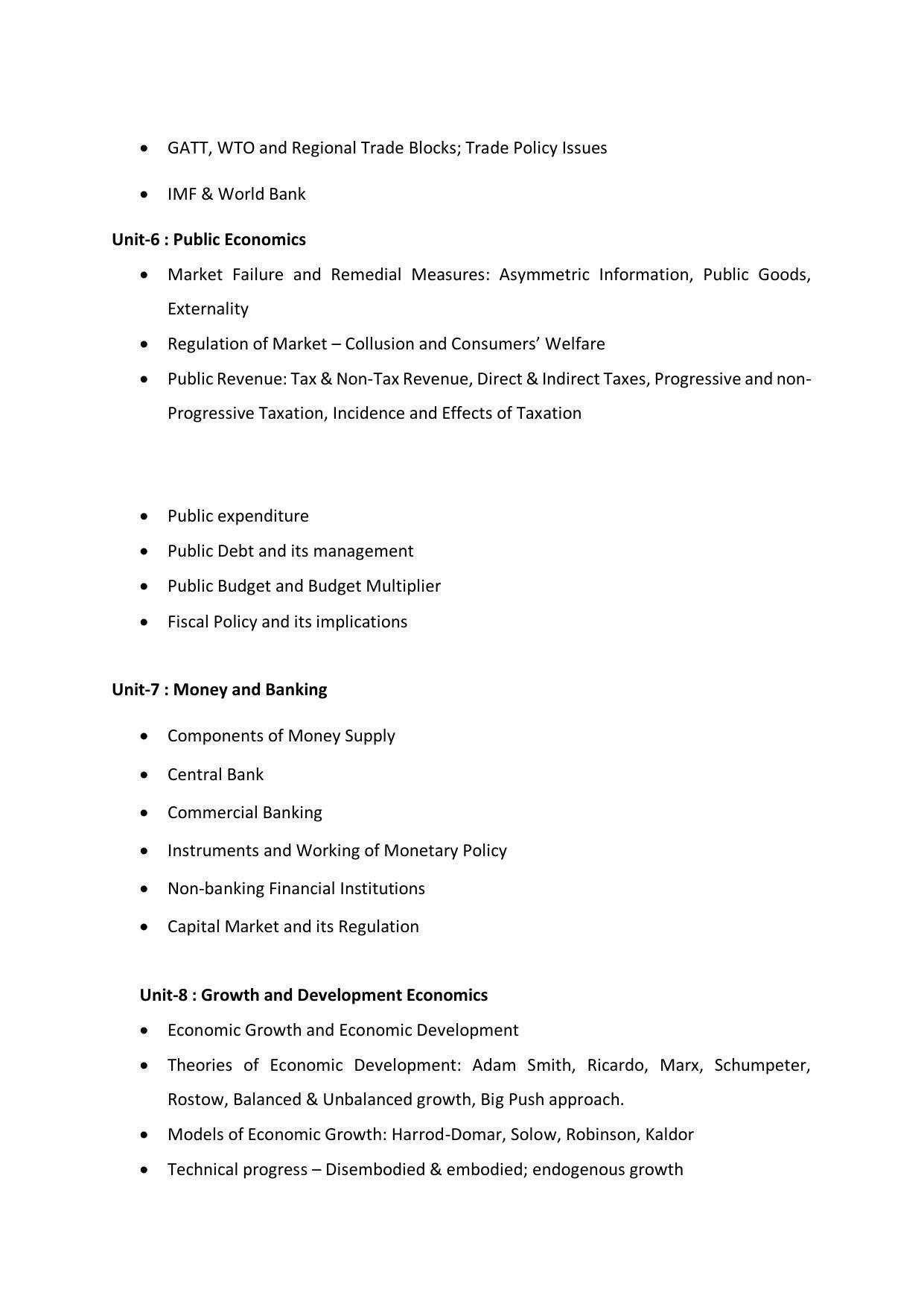 AP RCET Economics Syllabus - Page 3