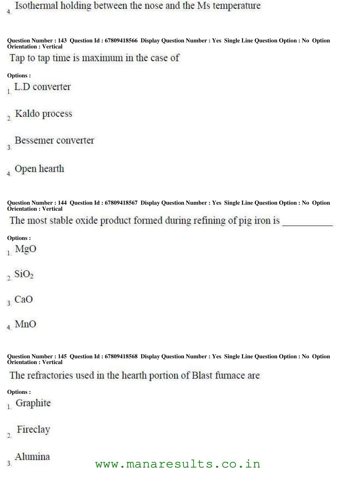 AP ECET 2018 - Metallurgical Engineering Old Previous Question Papers - Page 52