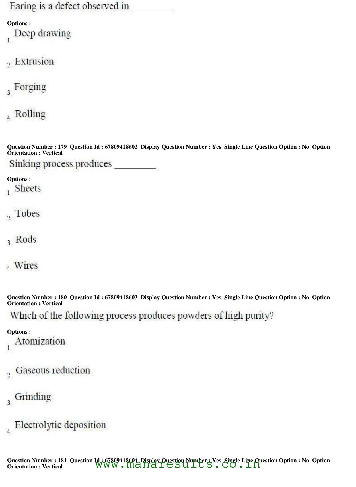 AP ECET 2018 - Metallurgical Engineering Old Previous Question Papers - Page 64