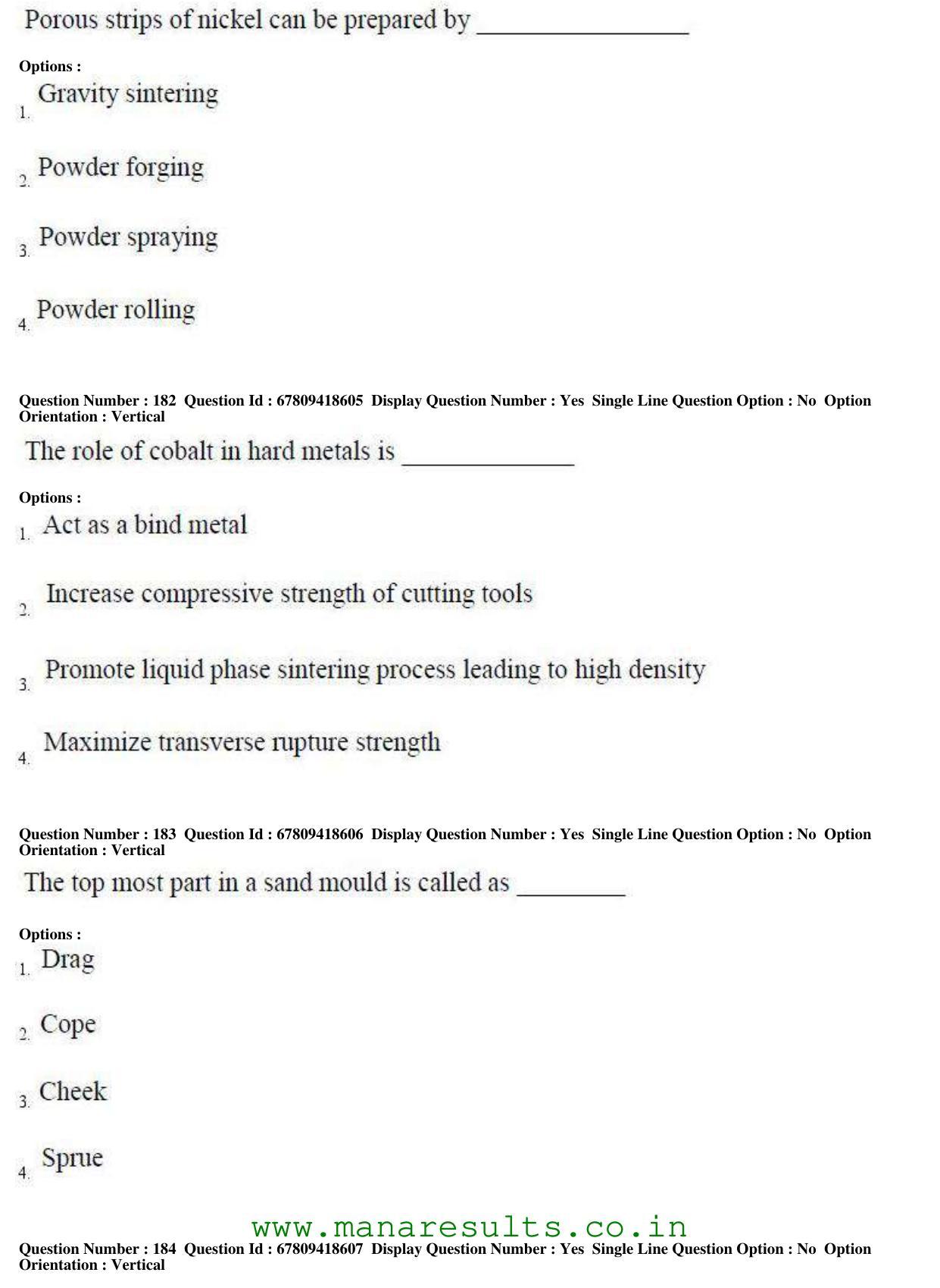 AP ECET 2018 - Metallurgical Engineering Old Previous Question Papers - Page 65