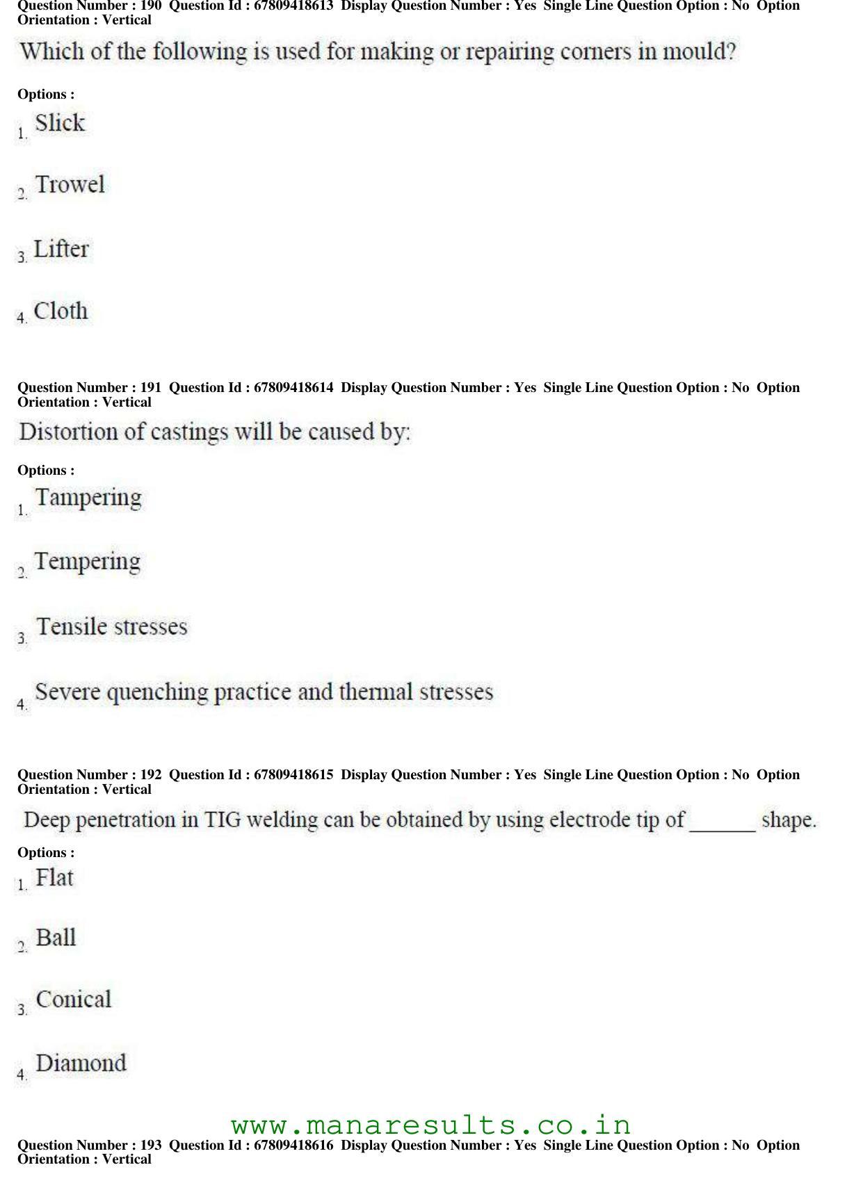 AP ECET 2018 - Metallurgical Engineering Old Previous Question Papers - Page 68