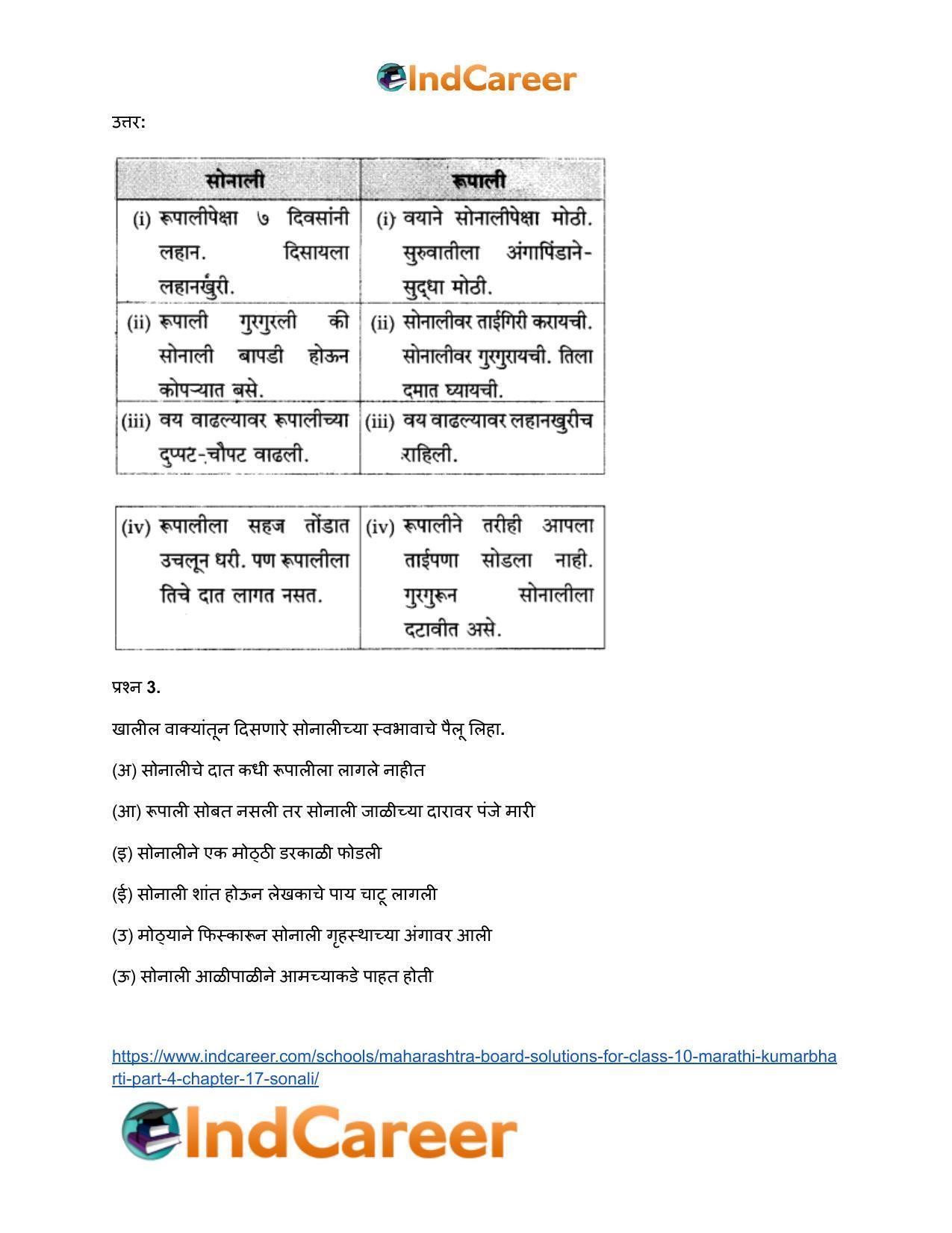 Maharashtra Board Solutions for Class 10- Marathi Kumarbharti (Part- 4): Chapter 17- सोनाली - Page 4