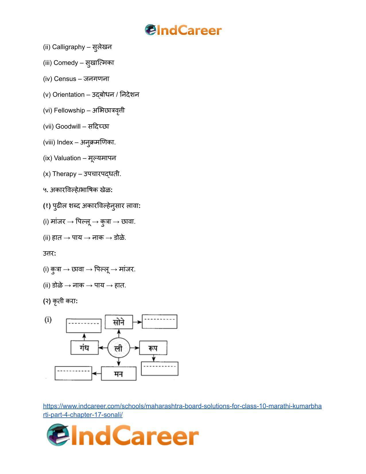 Maharashtra Board Solutions for Class 10- Marathi Kumarbharti (Part- 4): Chapter 17- सोनाली - Page 41