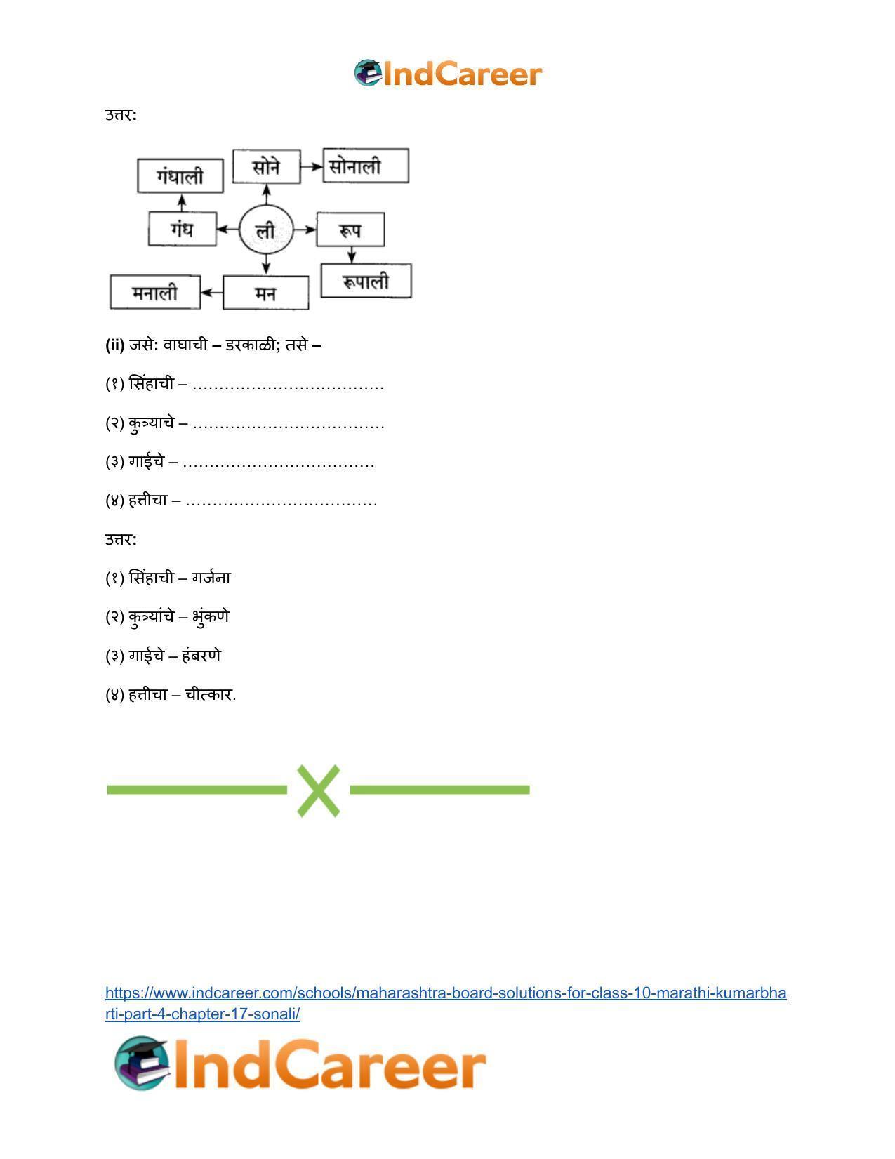 Maharashtra Board Solutions for Class 10- Marathi Kumarbharti (Part- 4): Chapter 17- सोनाली - Page 42