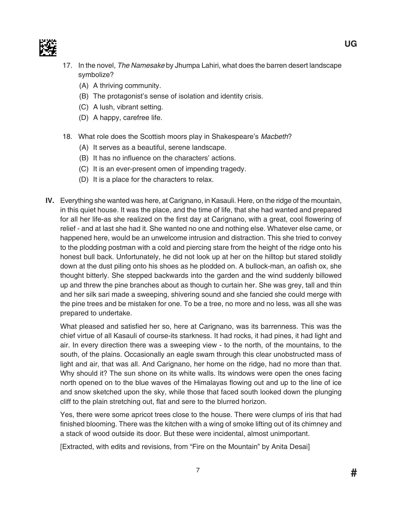CLAT 2024 UG SET D Question Paper - Page 7