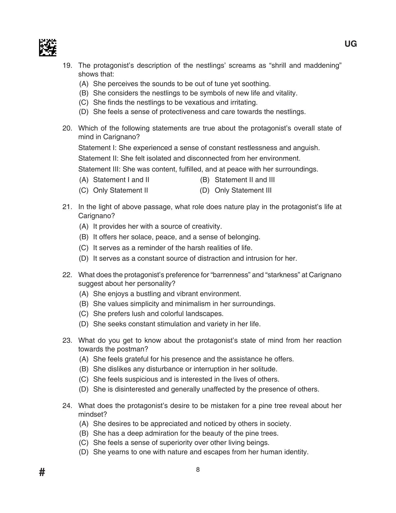 CLAT 2024 UG SET D Question Paper - Page 8