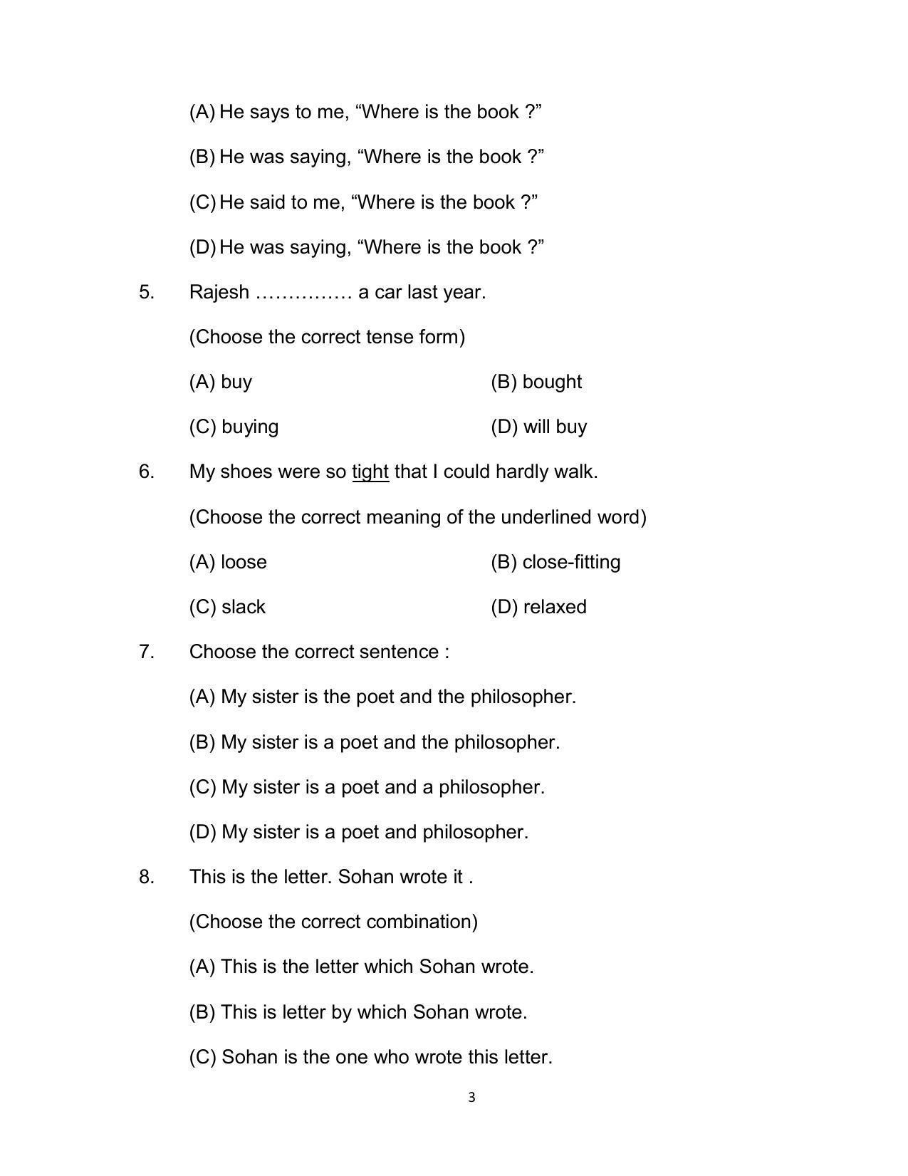Bihar Board 12th Model Paper 2022 -English - (I.Sc. & I.Com.) - Page 3