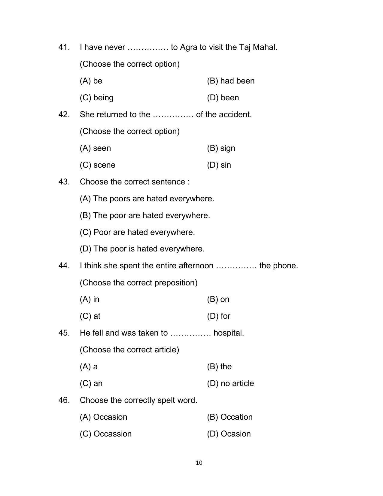 Bihar Board 12th Model Paper 2022 -English - (I.Sc. & I.Com.) - Page 10