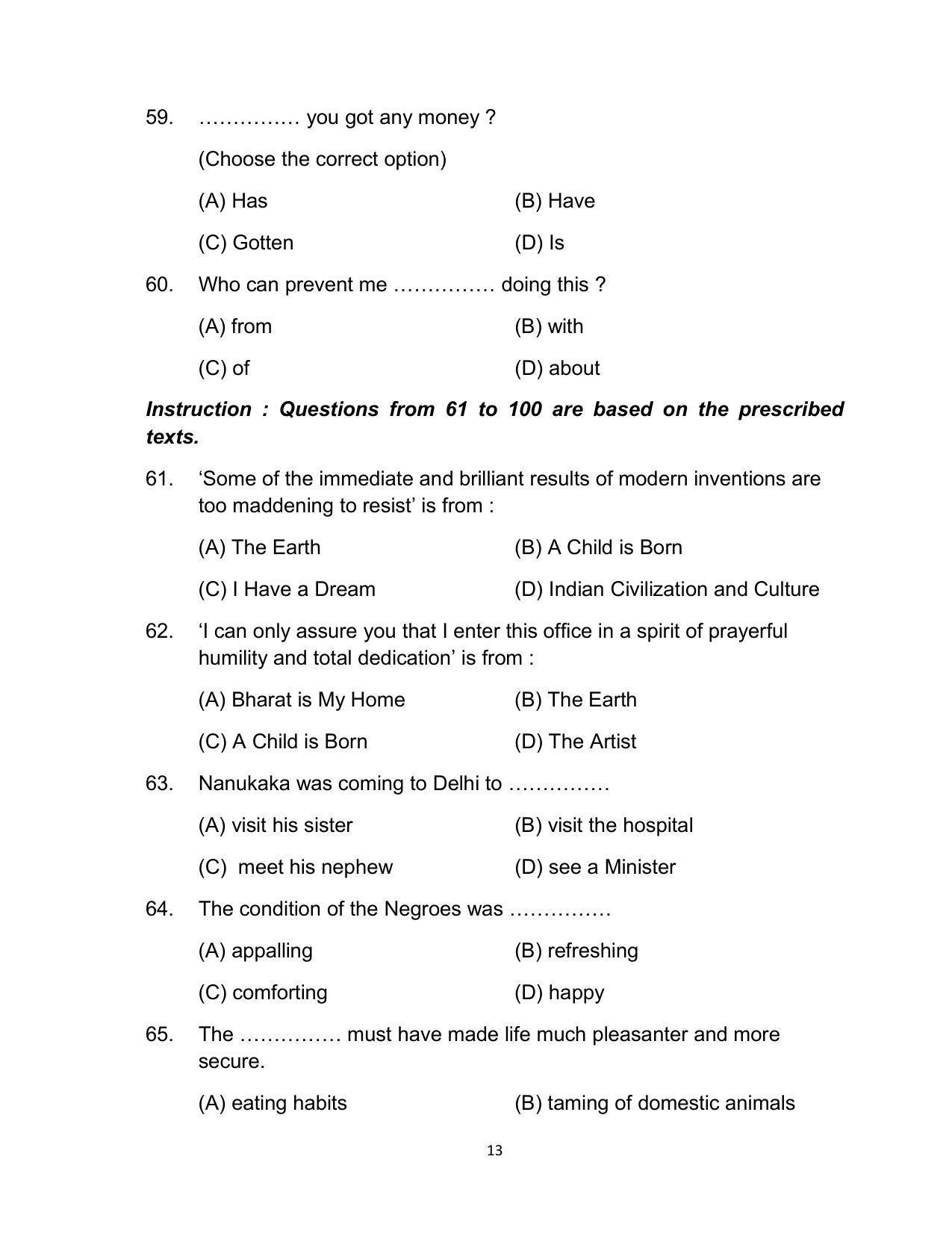 Bihar Board 12th Model Paper 2022 -English - (I.Sc. & I.Com.) - Page 13