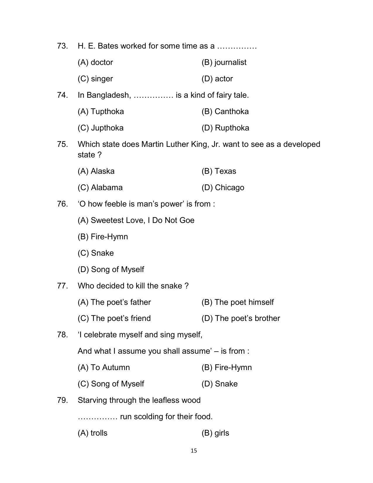 Bihar Board 12th Model Paper 2022 -English - (I.Sc. & I.Com.) - Page 15