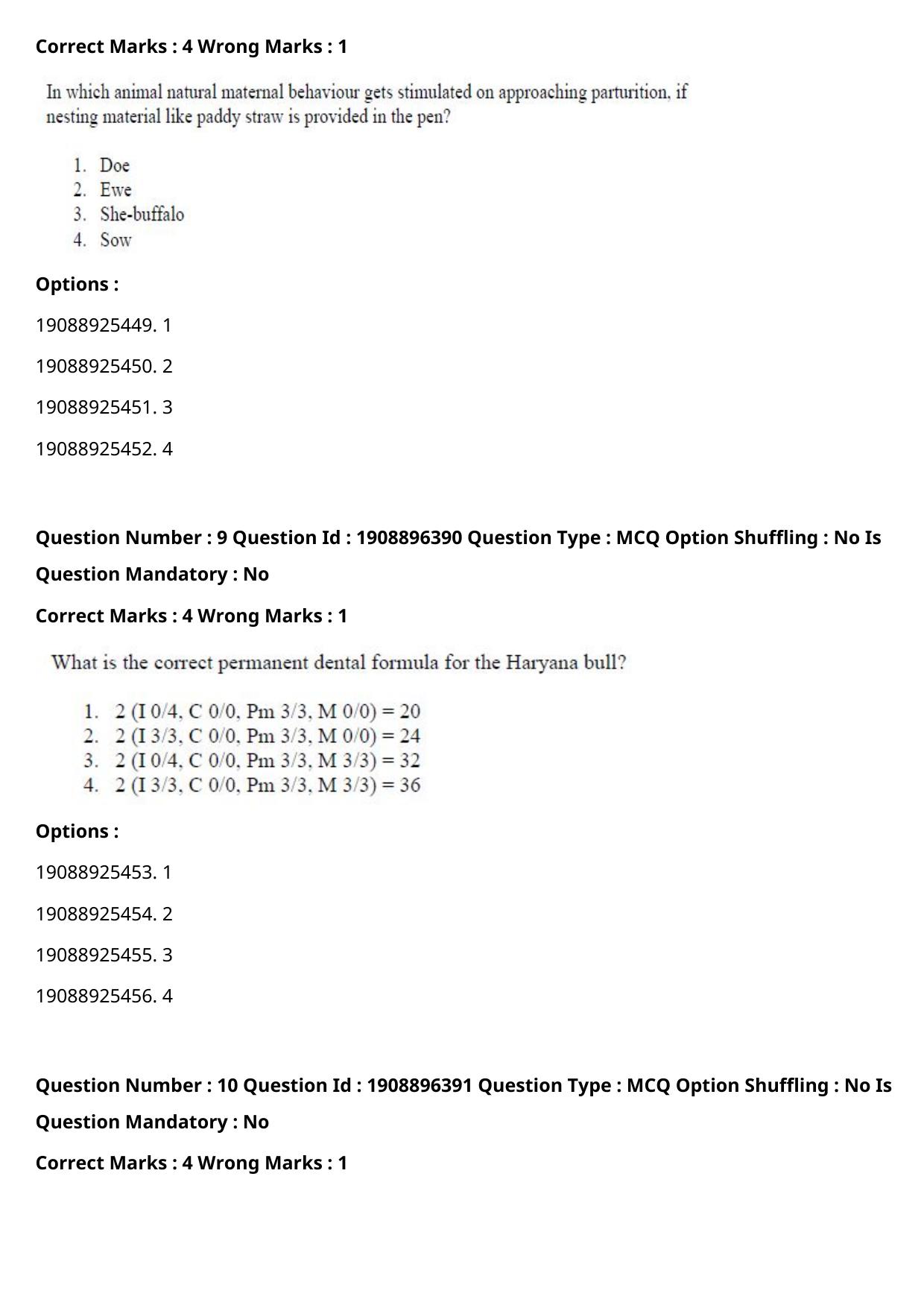 ICAR AIEEA PG 2021 ANIMAL SCIENCE Question Paper - Page 6