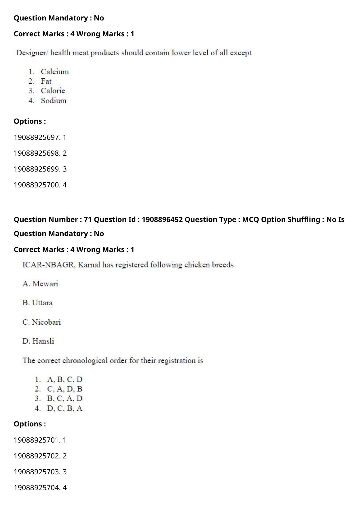 ICAR AIEEA PG 2021 ANIMAL SCIENCE Question Paper - Page 40