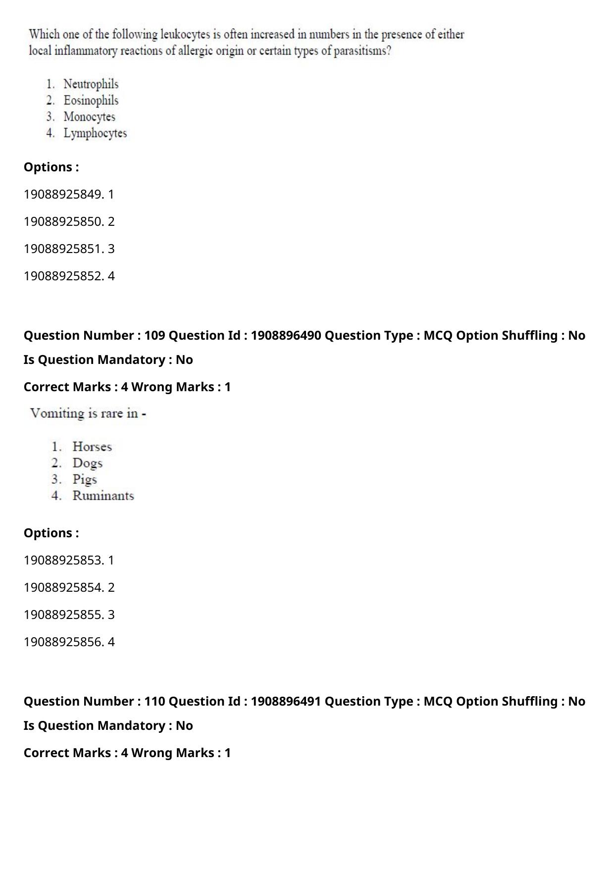 ICAR AIEEA PG 2021 ANIMAL SCIENCE Question Paper - Page 59