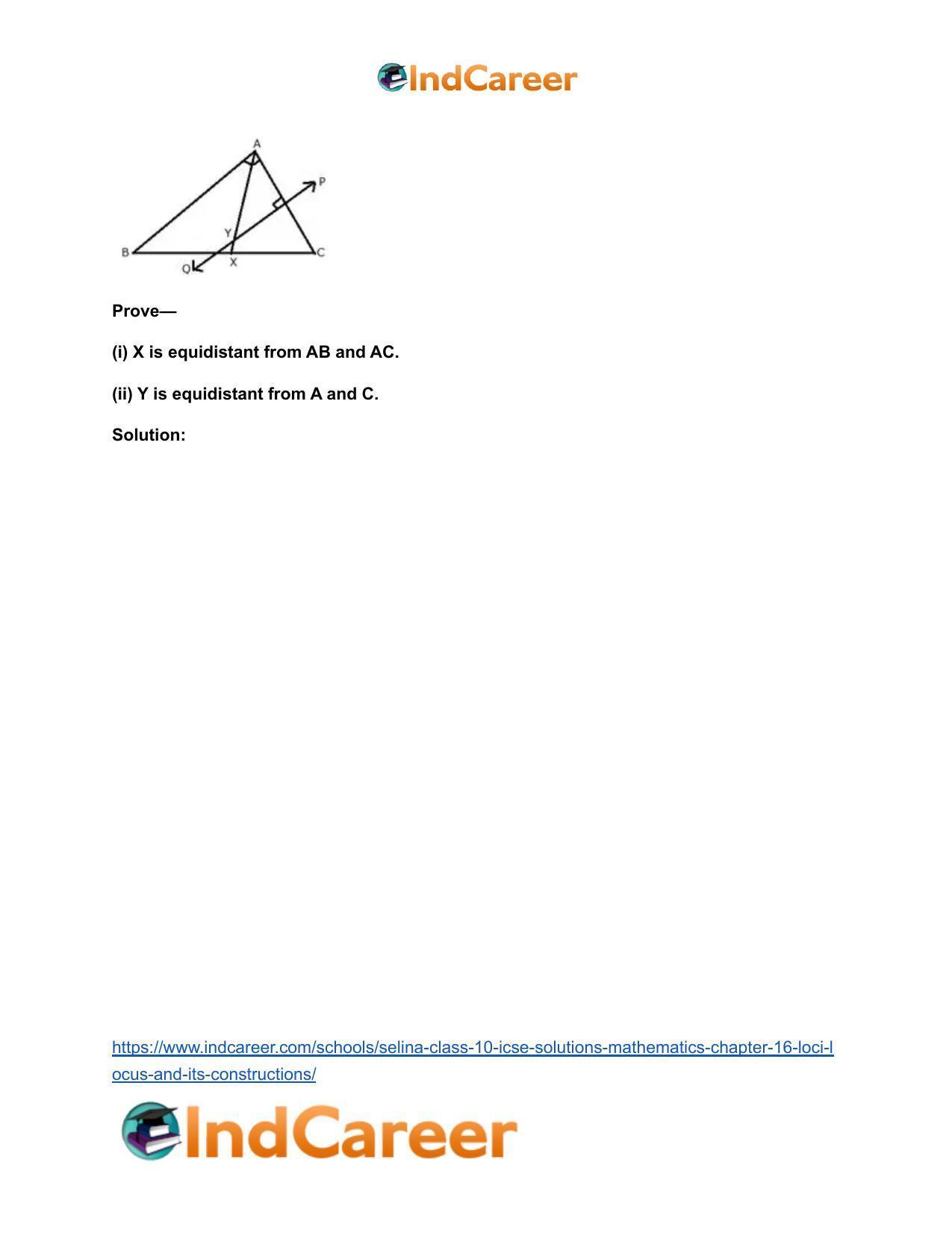 Selina Class 10 ICSE Solutions Mathematics : Chapter 16- Loci (Locus and Its Constructions) - Page 5