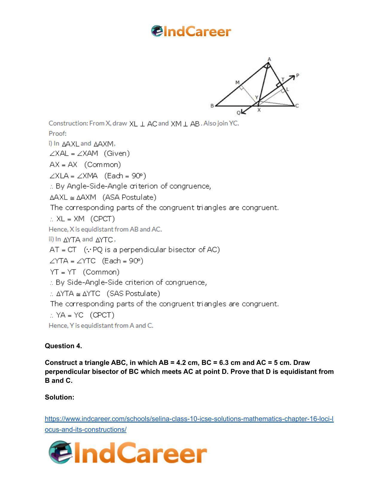 Selina Class 10 ICSE Solutions Mathematics : Chapter 16- Loci (Locus and Its Constructions) - Page 6