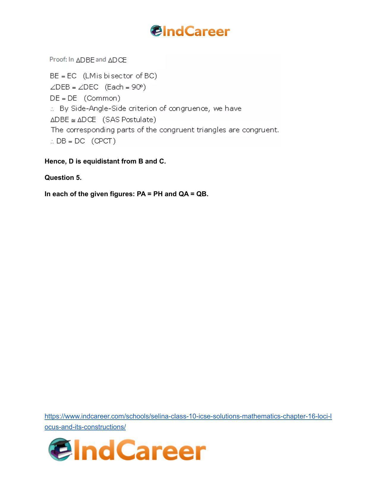 Selina Class 10 ICSE Solutions Mathematics : Chapter 16- Loci (Locus and Its Constructions) - Page 8