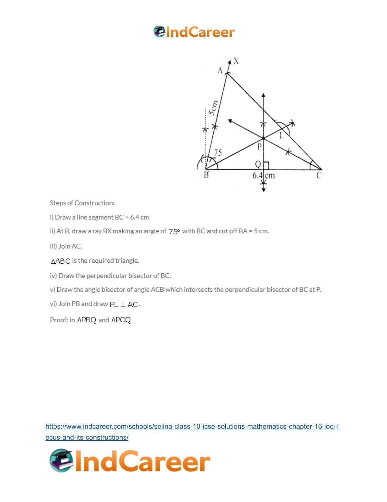 Selina Class 10 ICSE Solutions Mathematics : Chapter 16- Loci (Locus and Its Constructions) - Page 13