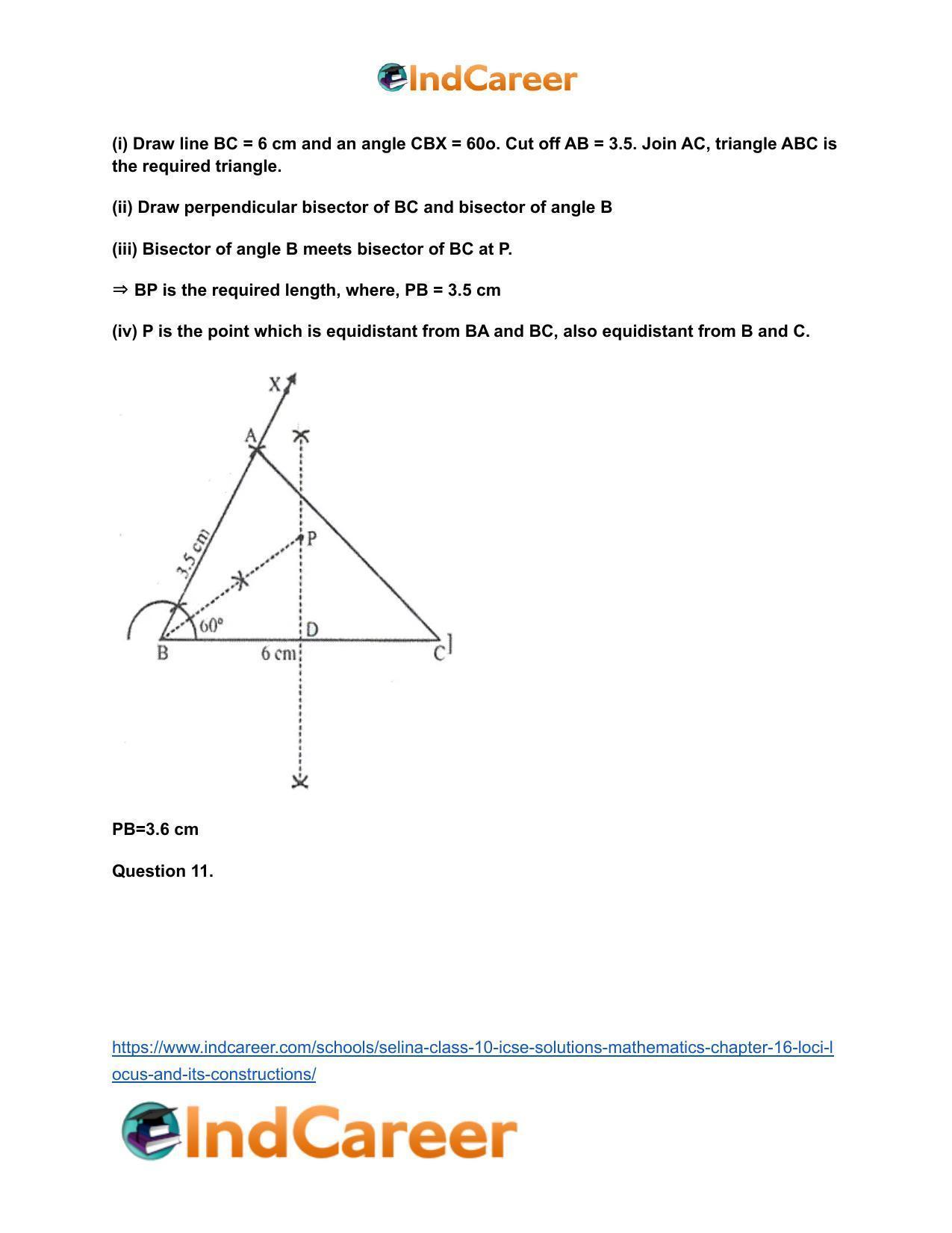 Selina Class 10 ICSE Solutions Mathematics : Chapter 16- Loci (Locus and Its Constructions) - Page 17
